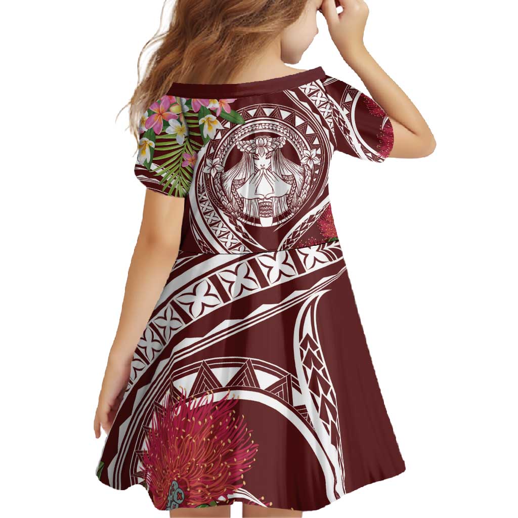 Aloha Hawaii Big Island Family Matching Mermaid Dress and Hawaiian Shirt Ohia Lehua Wahine