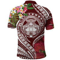 Aloha Hawaii Big Island Polo Shirt Ohia Lehua Wahine