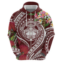 Aloha Hawaii Big Island Zip Hoodie Ohia Lehua Wahine LT7 - Polynesian Pride