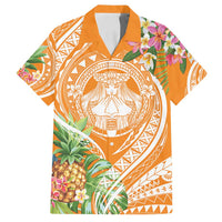 Aloha Hawaii Lanai Family Matching Summer Maxi Dress and Hawaiian Shirt Frangipani Mix Pineapple