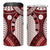 Bula Fiji Vintage 4 in 1 Can Cooler Tumbler Scarlet Masi Motifs