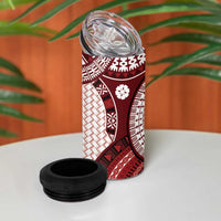 Bula Fiji Vintage 4 in 1 Can Cooler Tumbler Scarlet Masi Motifs