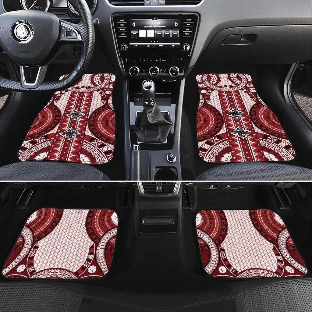 Bula Fiji Vintage Car Mats Scarlet Masi Motifs