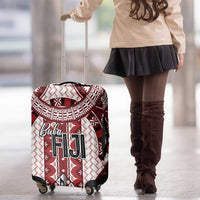 Bula Fiji Vintage Luggage Cover Scarlet Masi Motifs