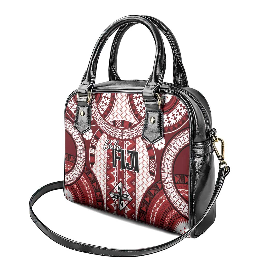 Bula Fiji Vintage Shoulder Handbag Scarlet Masi Motifs