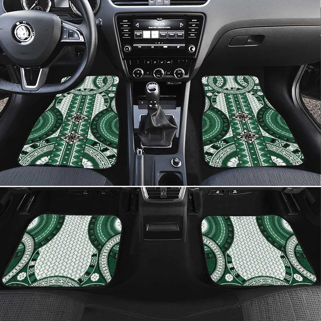 Bula Fiji Vintage Car Mats Phthalo Green Masi Motifs
