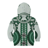 Bula Fiji Vintage Kid Hoodie Phthalo Green Masi Motifs
