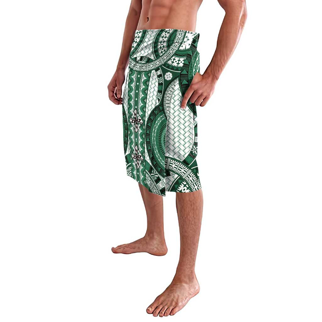 Bula Fiji Vintage Lavalava Phthalo Green Masi Motifs