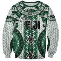 Bula Fiji Vintage Sweatshirt Phthalo Green Masi Motifs LT7 Unisex Phthalo Green - Polynesian Pride