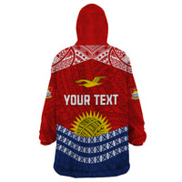 Personalised Kiribati Independence Day Wearable Blanket Hoodie Flag Style 44th Anniversary LT7 - Polynesian Pride