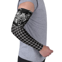 Hawai'i Paniolo Motif Black Arm Sleeves Floral Palaka Print LT7 - Polynesian Pride