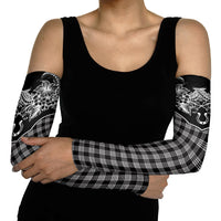 Hawai'i Paniolo Motif Black Arm Sleeves Floral Palaka Print LT7 - Polynesian Pride