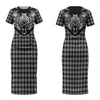 Hawai'i Paniolo Motif Black Couples Matching Short Sleeve Bodycon Dress and Hawaiian Shirt Floral Palaka Print LT7 - Polynesian Pride