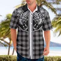 Hawai'i Paniolo Motif Black Hawaiian Shirt Floral Palaka Print LT7 - Polynesian Pride