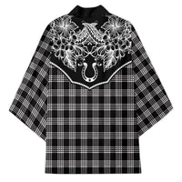 Hawai'i Paniolo Motif Black Kimono Floral Palaka Print LT7 - Polynesian Pride