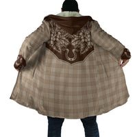 Hawai'i Paniolo Motif Leather Brown Cloak Floral Palaka Print LT7 - Polynesian Pride