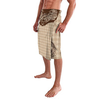 Hawai'i Paniolo Motif Leather Brown Lavalava Floral Palaka Print LT7 - Polynesian Pride