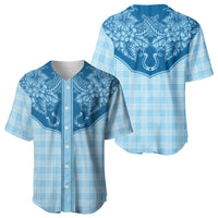 Hawai'i Paniolo Motif Deep Blue Baseball Jersey Floral Palaka Print LT7 - Polynesian Pride
