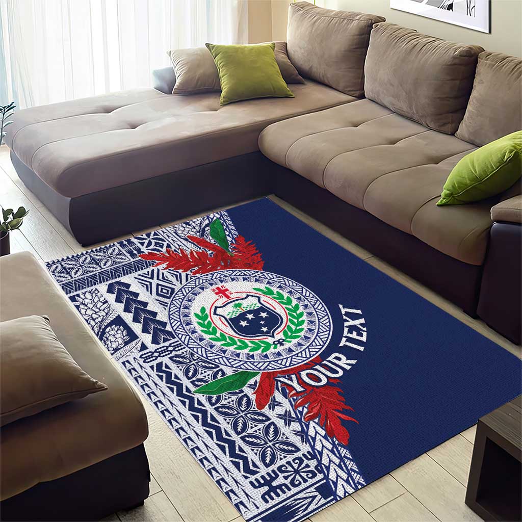 Samoa Rugby Personalized Area Rug Toa Samoa Myriad Siapo