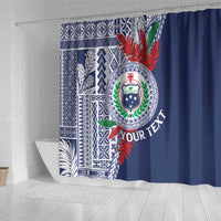 Samoa Rugby Personalized Shower Curtain Toa Samoa Myriad Siapo