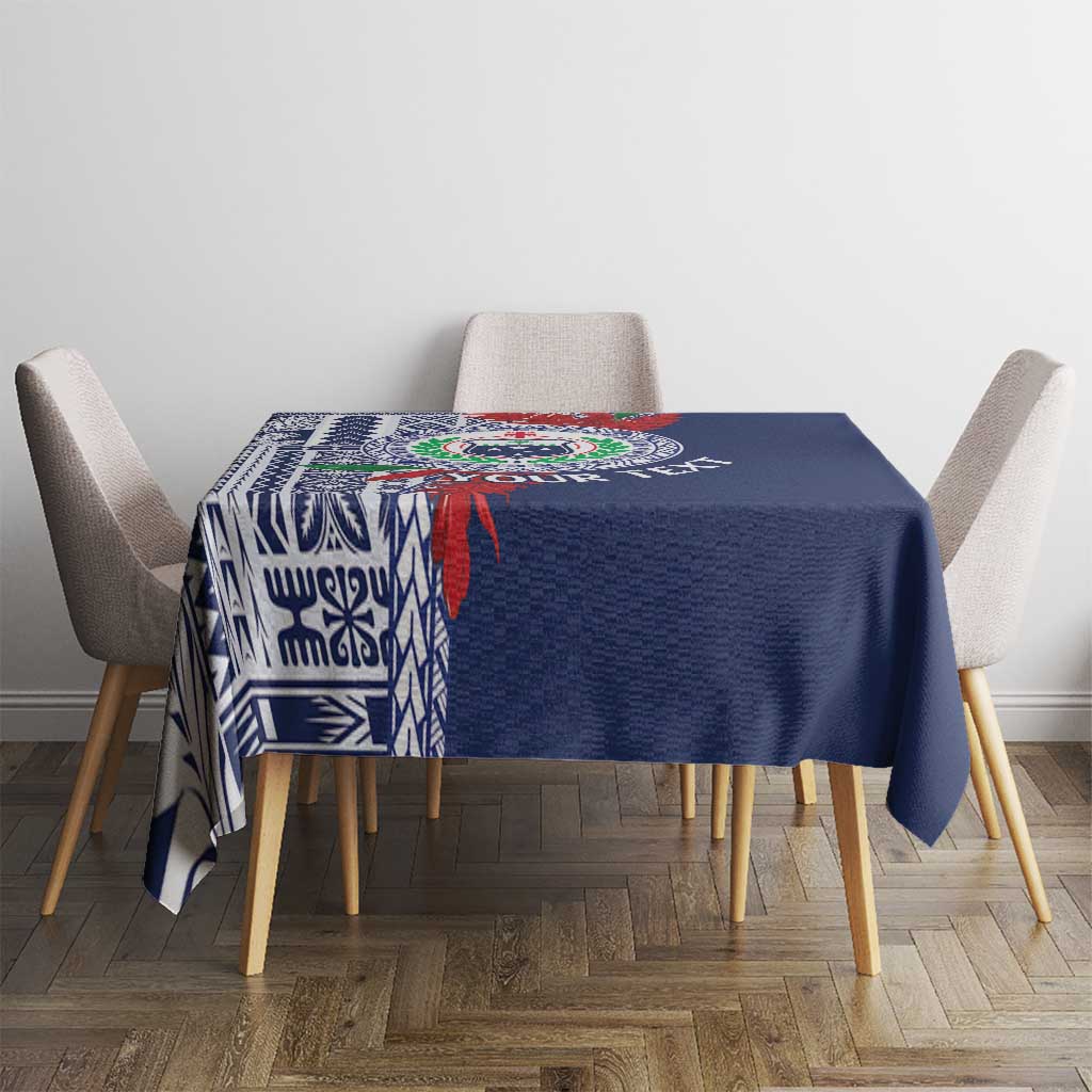 Samoa Rugby Personalized Tablecloth Toa Samoa Myriad Siapo