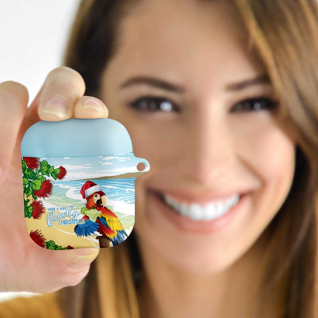 Have A Very Beach Christmas AirPods Case Parrot By Lehua Flower - Polynesian Pride