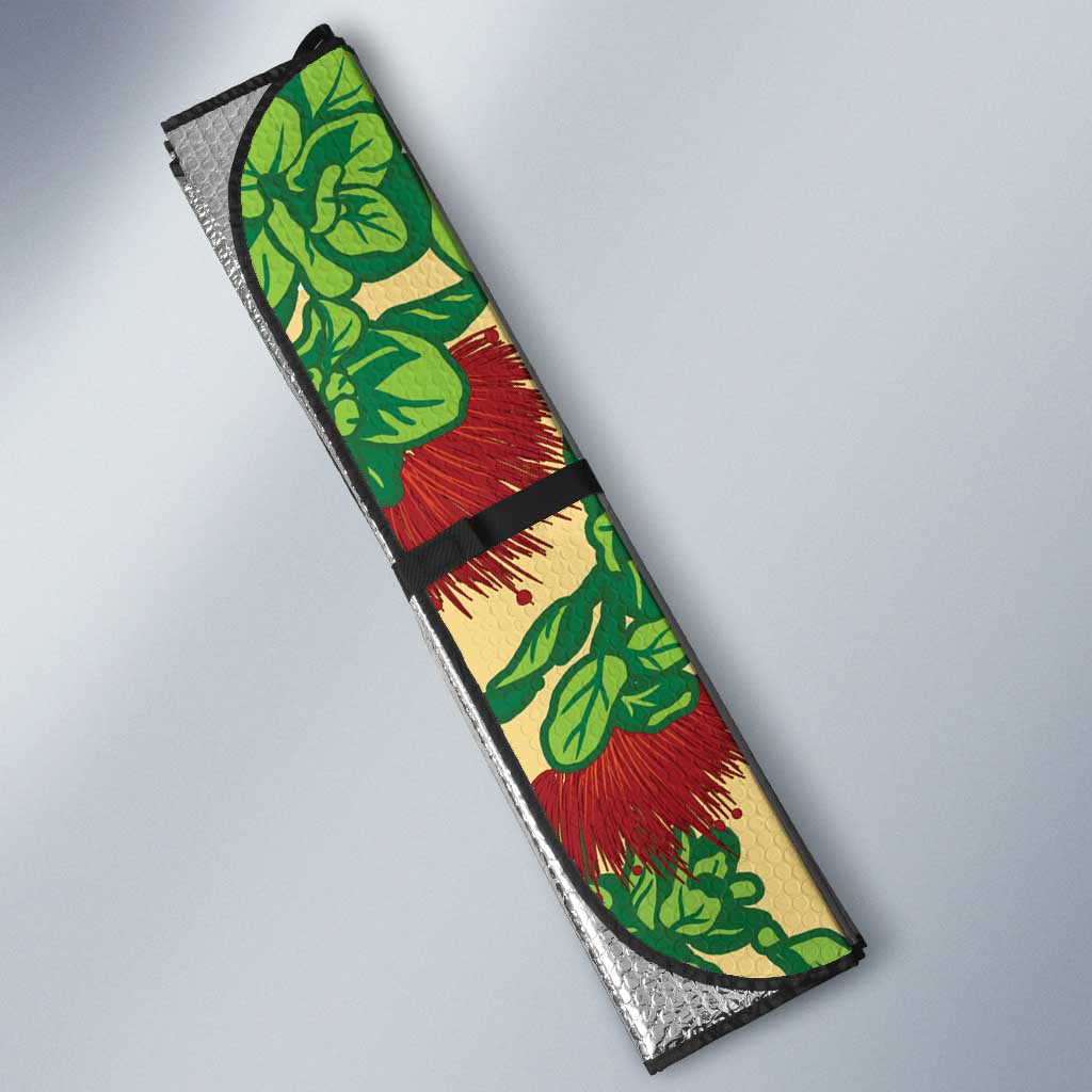 Have A Very Beach Christmas Auto Sun Shade Parrot By Lehua Flower - Polynesian Pride