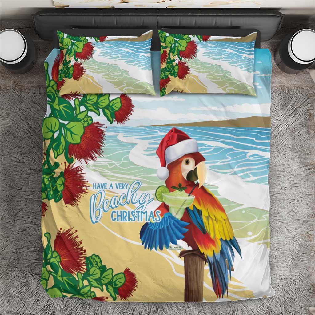 Have A Very Beach Christmas Bedding Set Parrot By Lehua Flower - Polynesian Pride