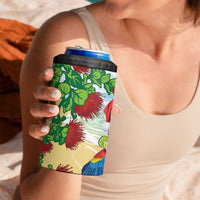 Have A Very Beach Christmas 4 in 1 Can Cooler Tumbler Parrot By Lehua Flower - Polynesian Pride