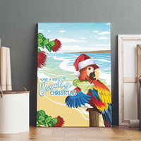 Have A Very Beach Christmas Canvas Wall Art Parrot By Lehua Flower - Polynesian Pride