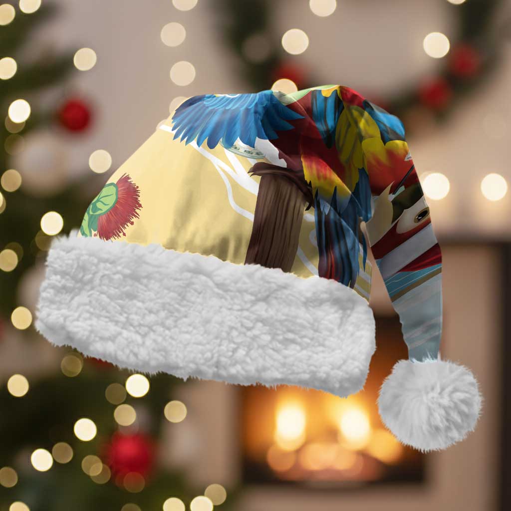 Have A Very Beach Christmas Santa Hat Parrot By Lehua Flower - Polynesian Pride