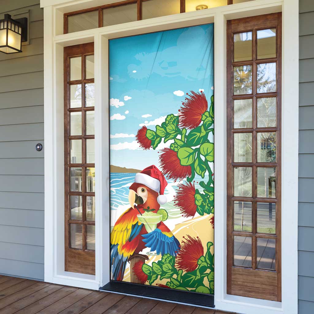Have A Very Beach Christmas Door Cover Parrot By Lehua Flower - Polynesian Pride
