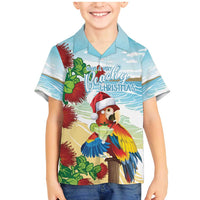 Have A Very Beach Christmas Family Matching Mermaid Dress and Hawaiian Shirt Parrot By Lehua Flower - Polynesian Pride