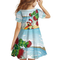 Have A Very Beach Christmas Family Matching Off Shoulder Short Dress and Hawaiian Shirt Parrot By Lehua Flower - Polynesian Pride