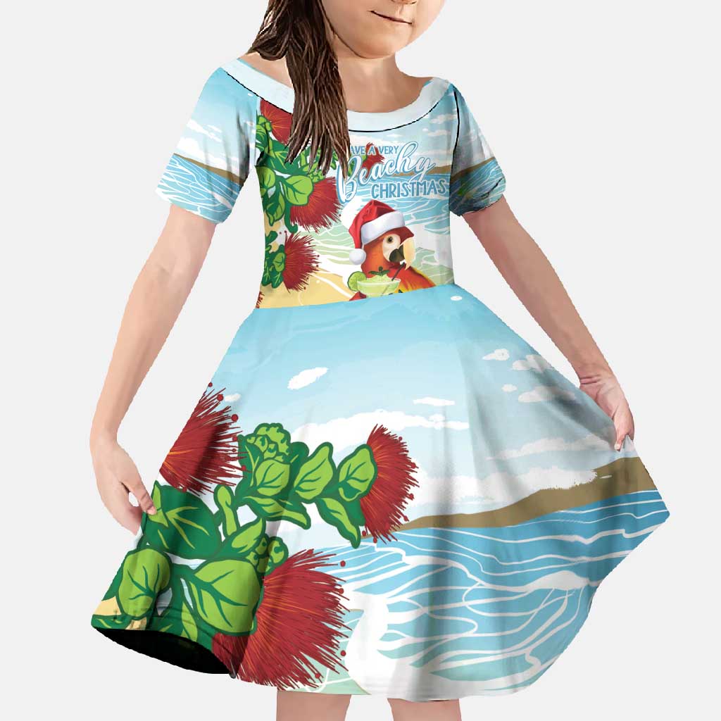 Have A Very Beach Christmas Family Matching Summer Maxi Dress and Hawaiian Shirt Parrot By Lehua Flower - Polynesian Pride