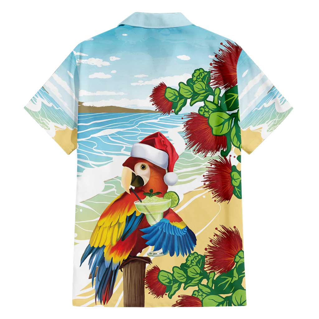 Have A Very Beach Christmas Family Matching Tank Maxi Dress and Hawaiian Shirt Parrot By Lehua Flower - Polynesian Pride