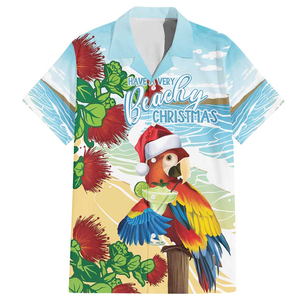 Have A Very Beach Christmas Hawaiian Shirt Parrot By Lehua Flower - Polynesian Pride