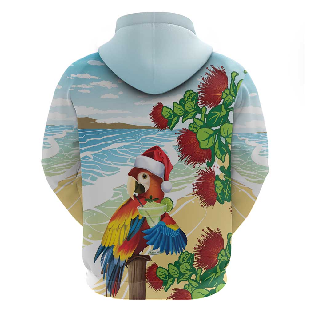 Have A Very Beach Christmas Hoodie Parrot By Lehua Flower - Polynesian Pride