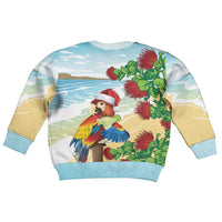 Have A Very Beach Christmas Kid Ugly Christmas Sweater Parrot By Lehua Flower - Polynesian Pride