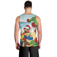 Have A Very Beach Christmas Men Tank Top Parrot By Lehua Flower - Polynesian Pride