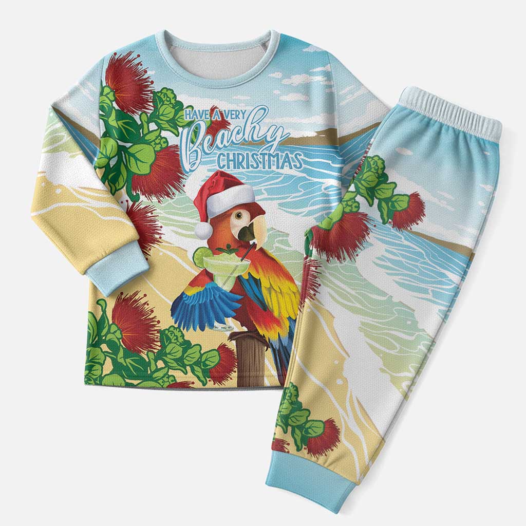 Have A Very Beach Christmas Pajama Set Parrot By Lehua Flower - Polynesian Pride