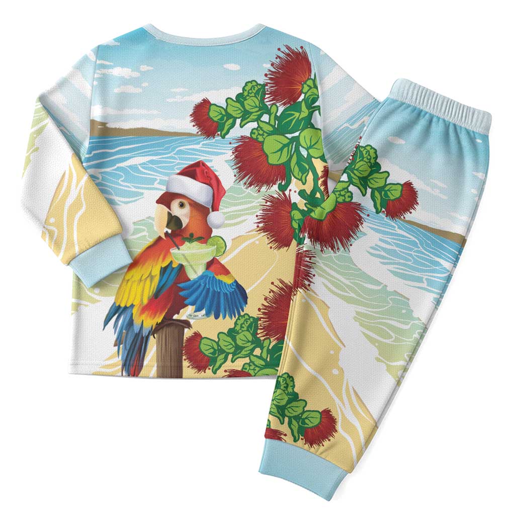 Have A Very Beach Christmas Pajama Set Parrot By Lehua Flower - Polynesian Pride