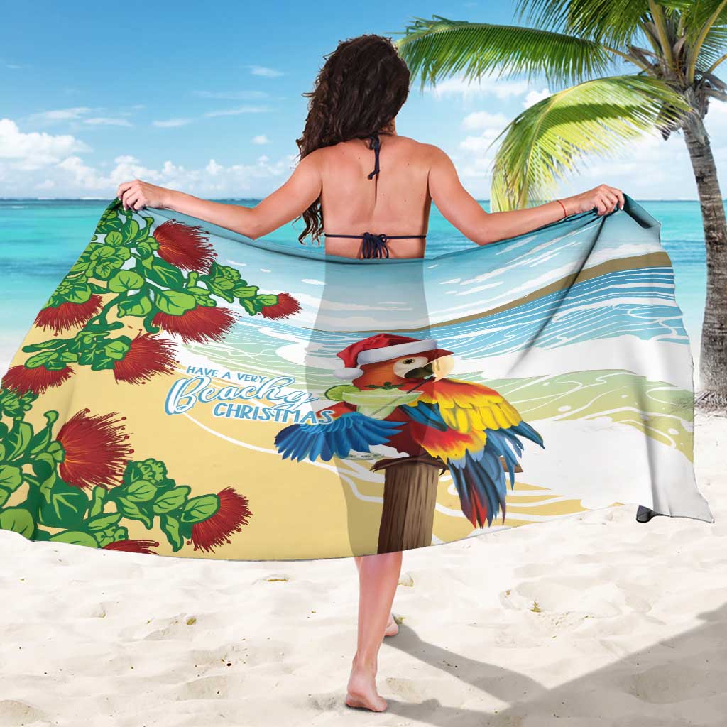 Have A Very Beach Christmas Sarong Parrot By Lehua Flower - Polynesian Pride
