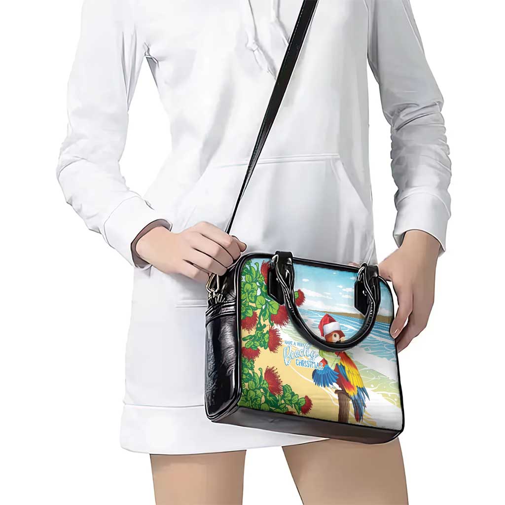 Have A Very Beach Christmas Shoulder Handbag Parrot By Lehua Flower - Polynesian Pride