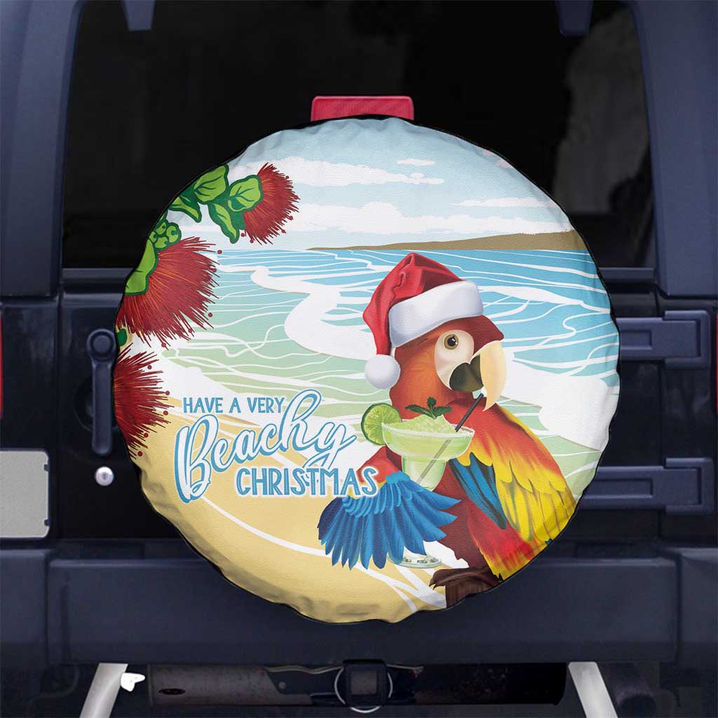 Have A Very Beach Christmas Spare Tire Cover Parrot By Lehua Flower - Polynesian Pride