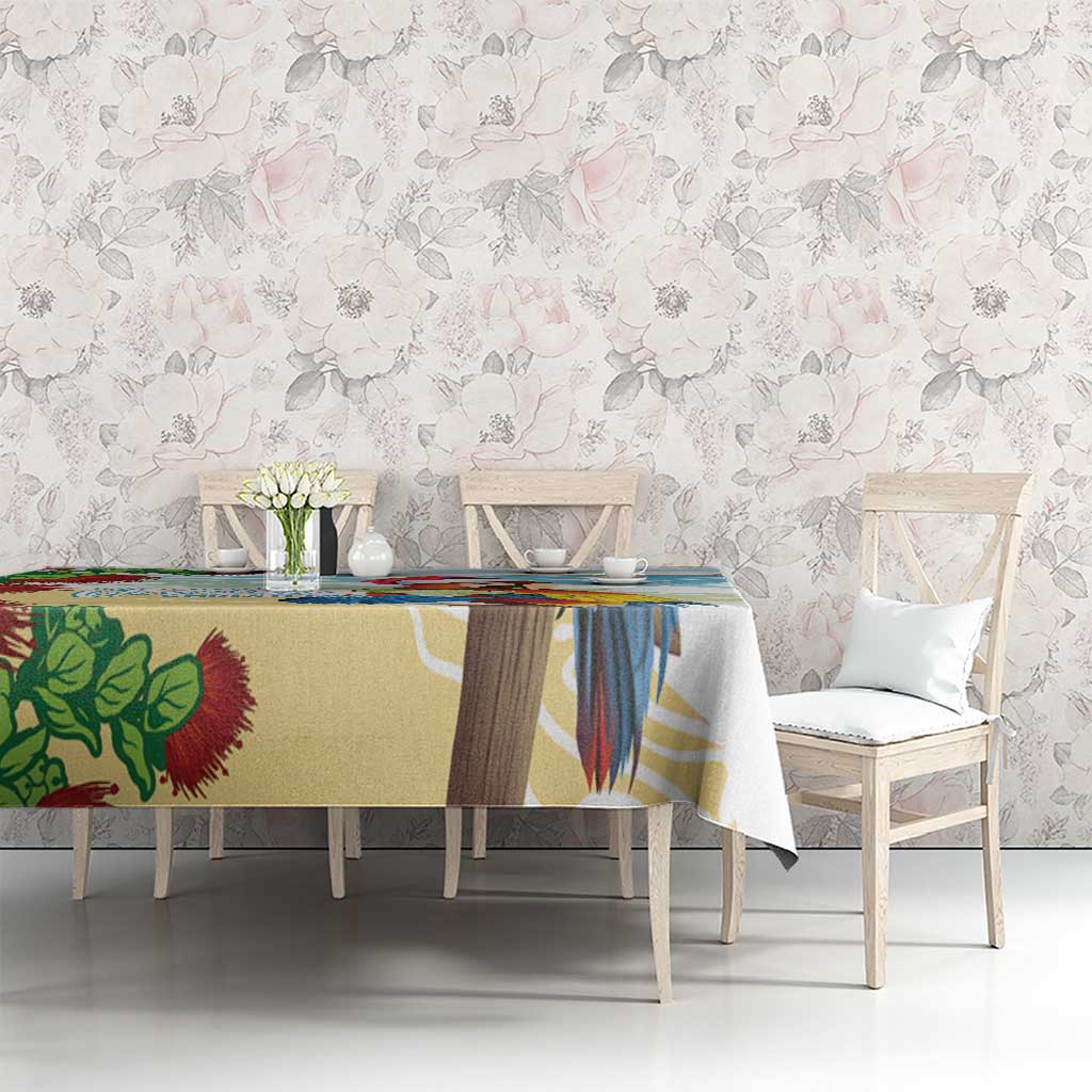 Have A Very Beach Christmas Tablecloth Parrot By Lehua Flower - Polynesian Pride