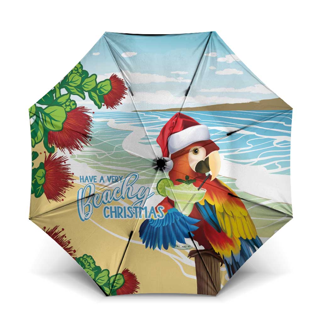 Have A Very Beach Christmas Umbrella Parrot By Lehua Flower - Polynesian Pride