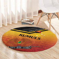 Papua New Guinea Rugby The Kumuls Round Carpet Motuan Inspired Pattern LT7 - Polynesian Pride