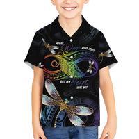 Personalised Polynesian Memorial Kid Hawaiian Shirt Your Wings Were Ready But My Heart Was Not LT7 Kid Black - Polynesian Pride