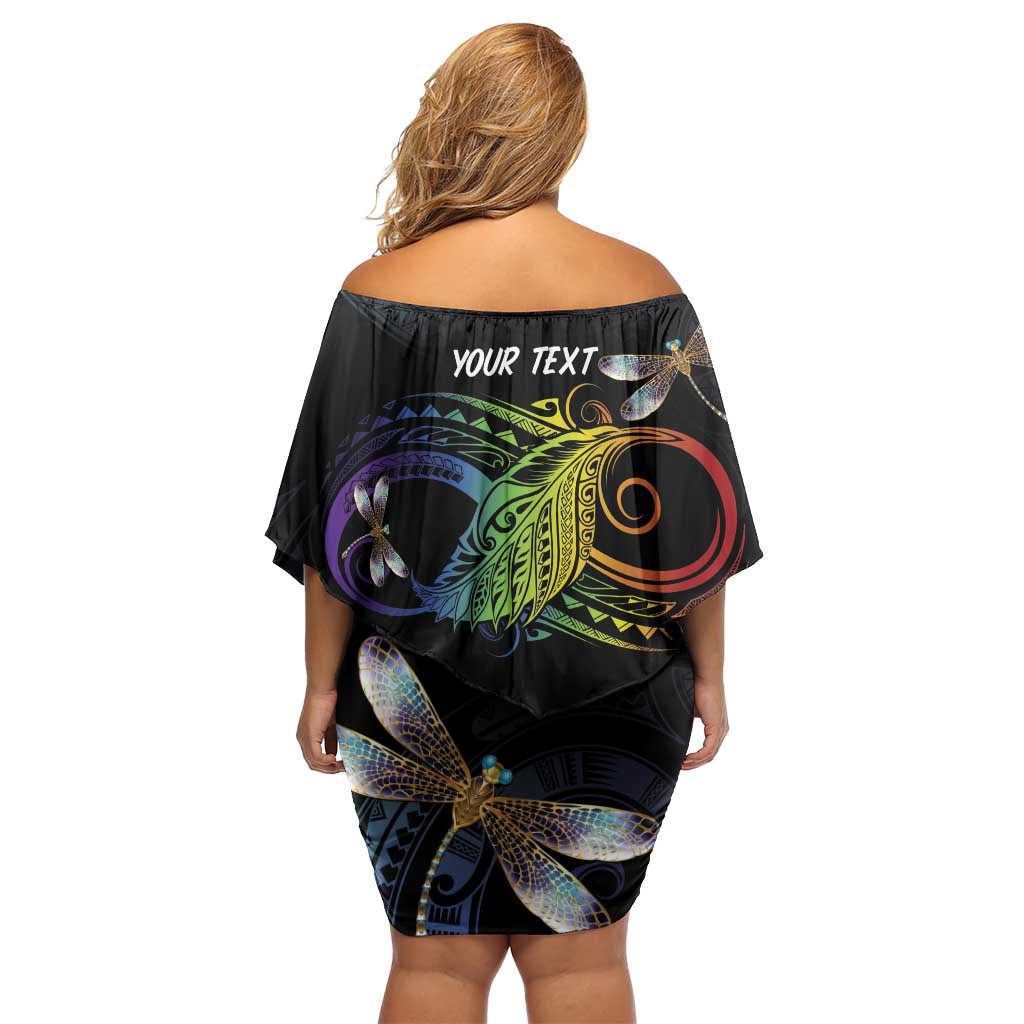 Personalised Polynesian Memorial Off Shoulder Short Dress Your Wings Were Ready But My Heart Was Not LT7 - Polynesian Pride